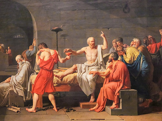 The Death of Socrates (French: La Mort de Socrate) is an oil on canvas painted by French painter Jacques-Louis David in 1787