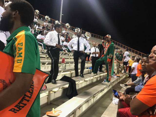 Dr. Shelby Chipman, Director of Bands and Professor of Music with Assistant Director of Bands and Director of Percussion, Dr. Shaylor James