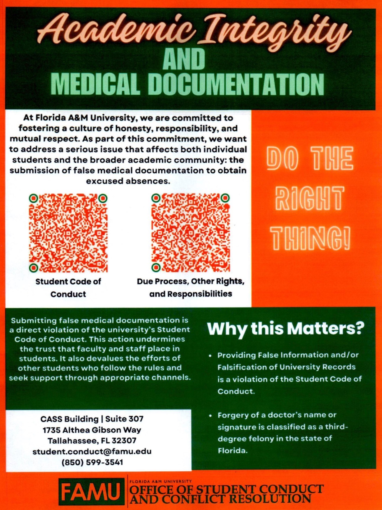 flier about falsifying information